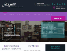 Tablet Screenshot of juliagracesalon.com